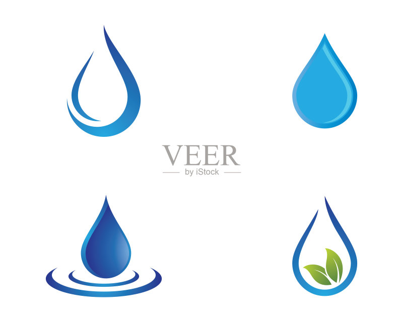 水滴矢量图标插图图标素材