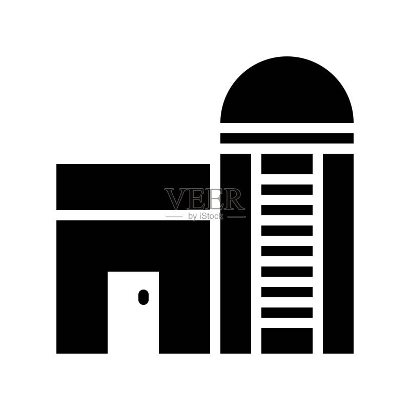 住宅物业外观黑色图标图标素材