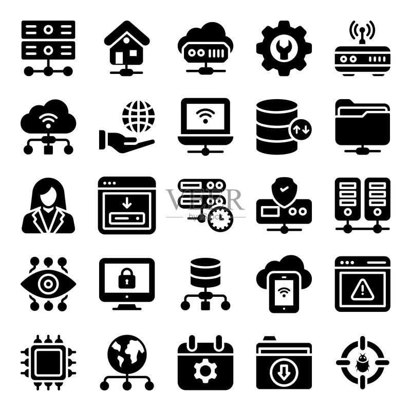 Web主机图标包图标素材