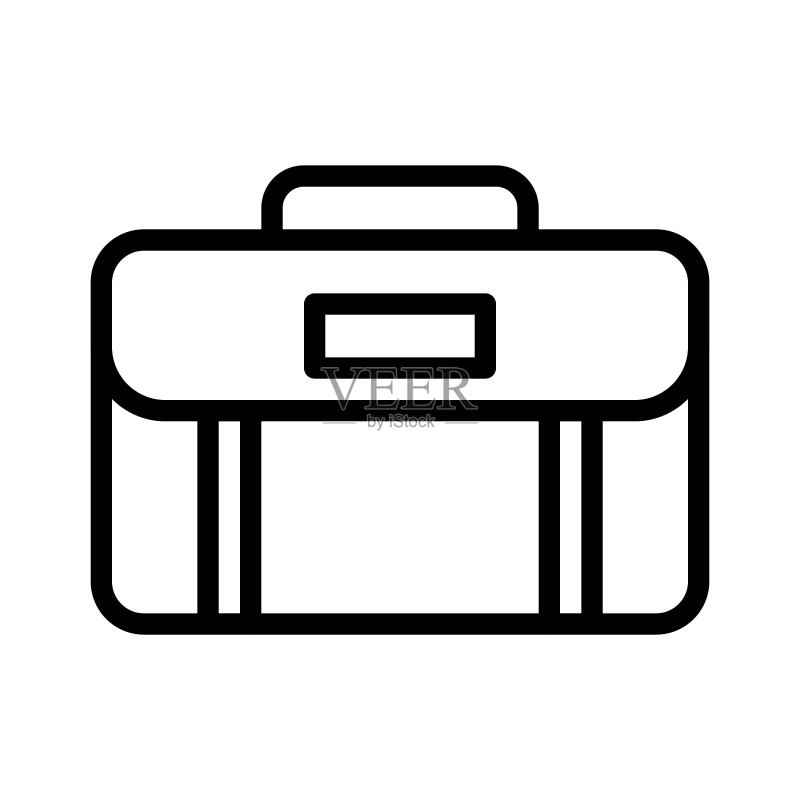 公文包矢量行李箱线条风格图标图标素材