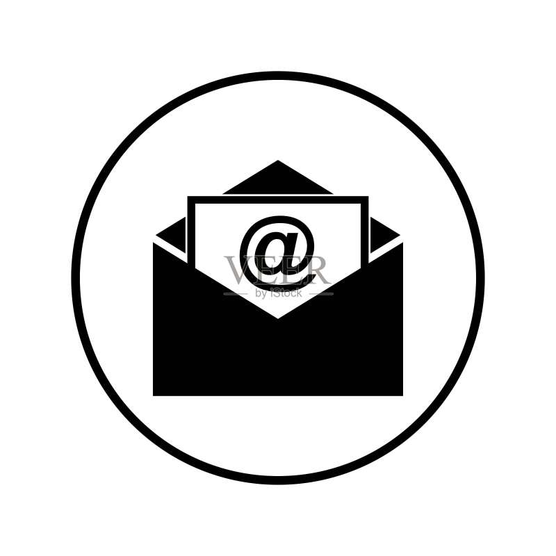 圆形矢量电子邮件图标图标素材