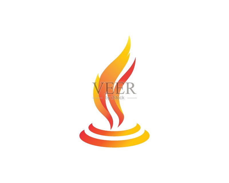 火焰Logo模板矢量图标:石油,天然气和能源图标素材