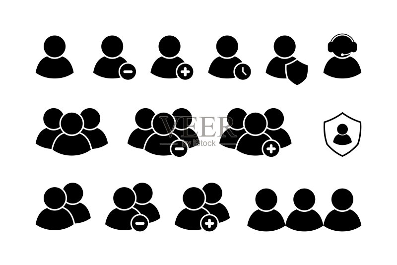 黑人图标合集图标素材