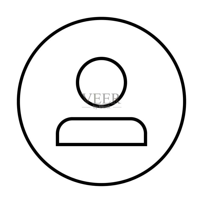 人物图标。人物图标。潮流扁平风格的用户图标图标素材