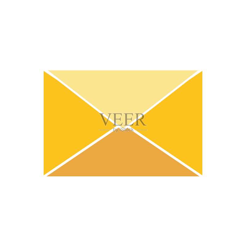 白色背景上的信封图标图标素材