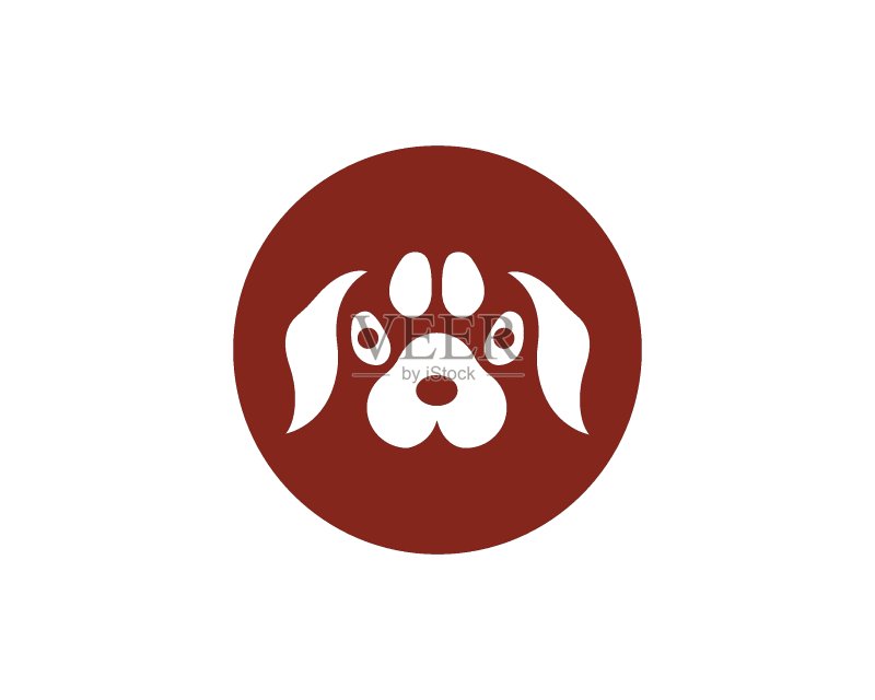 宠物爪子logo图标矢量模板图标素材