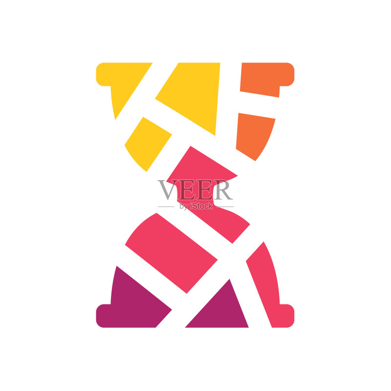 红色几何沙漏图标图标素材