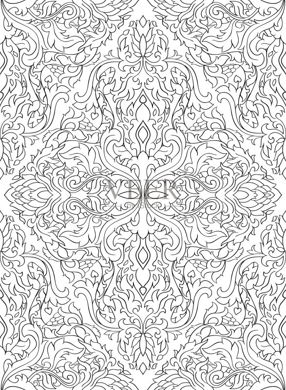 矢量花卉图案插画图片素材