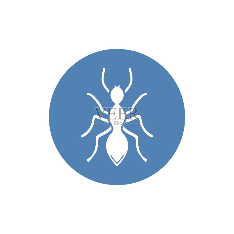 蚂蚁图标或logo - 矢量简易昆虫符号图标素材