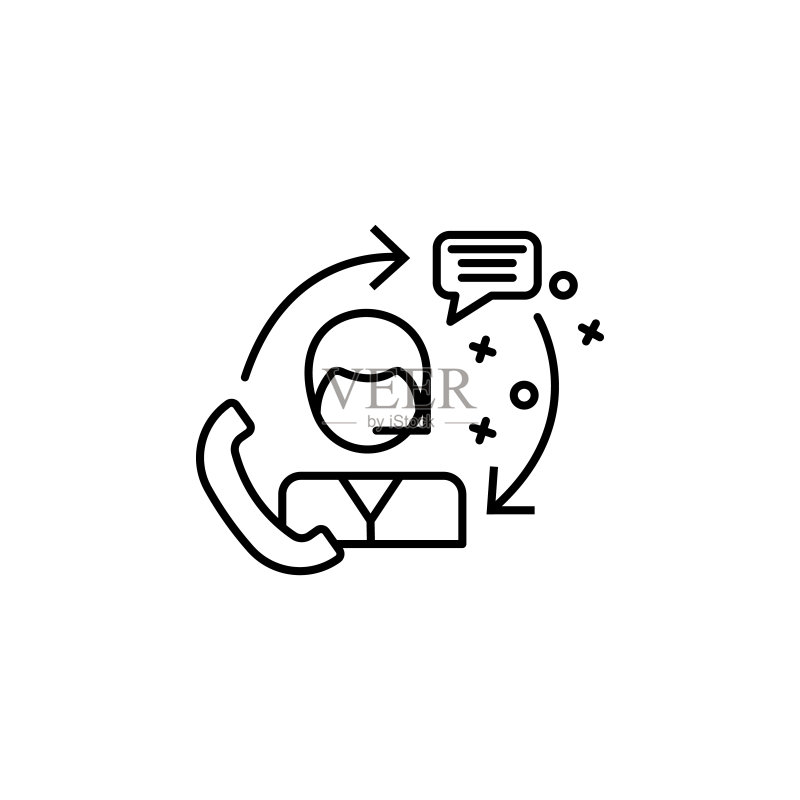 用户呼叫电话接听图标,客户服务元素图标图标素材