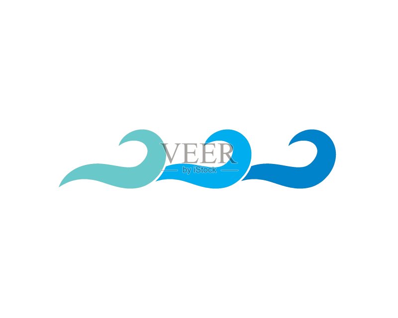 水波符号和图标Logo模板图标素材