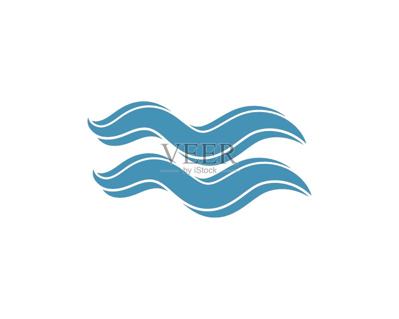 水波符号和图标Logo模板图标素材