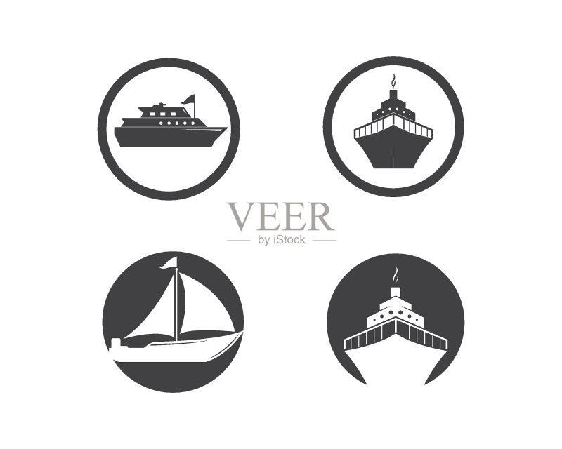 游轮Logo模板矢量图标图标素材