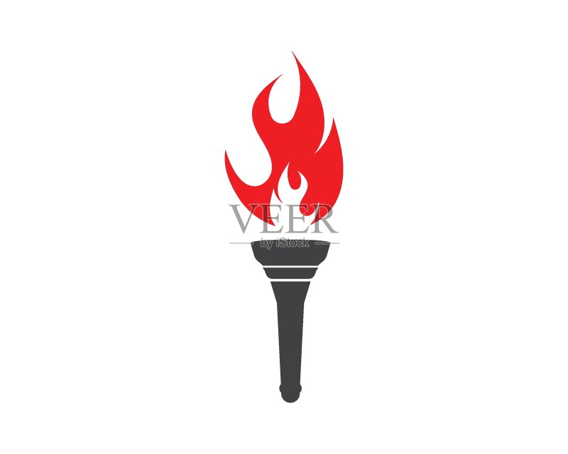 火炬Logo图标矢量设计图标素材