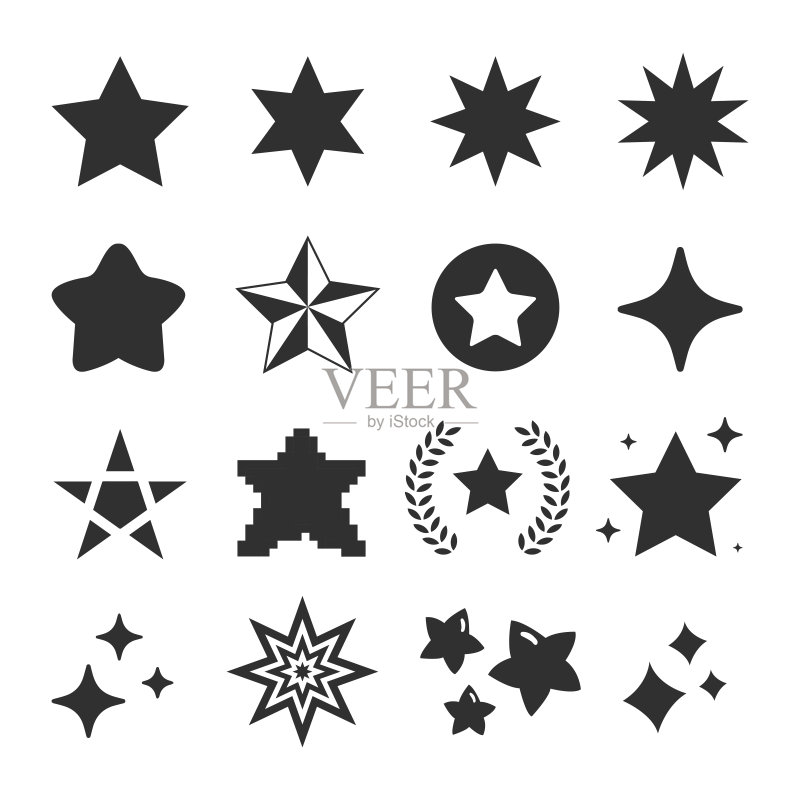 星星图标矢量合集图标素材