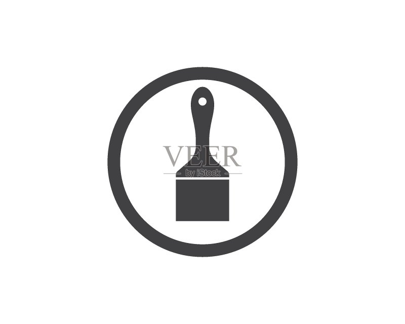 彩色画笔logo图标矢量图图标素材