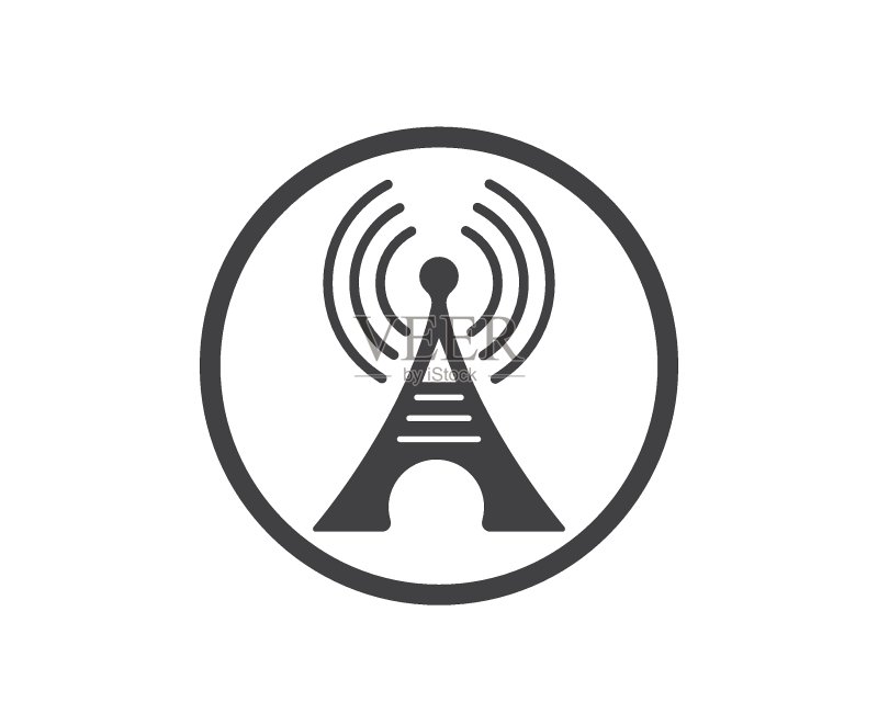 信号塔标志图标矢量图图标素材