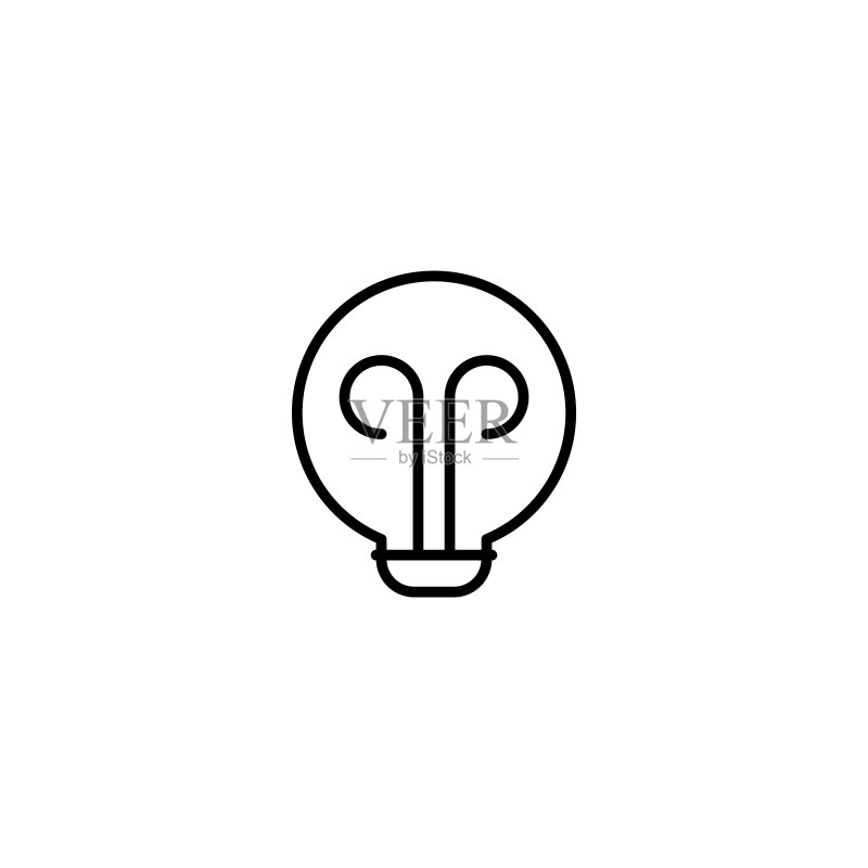 灯泡图标矢量图图标素材