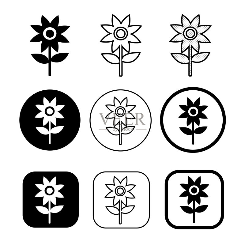 花朵图标符号图标素材