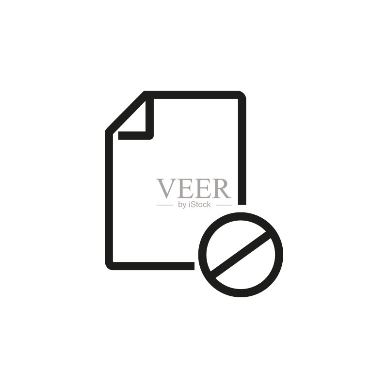 已取消的文档线条图标图标素材