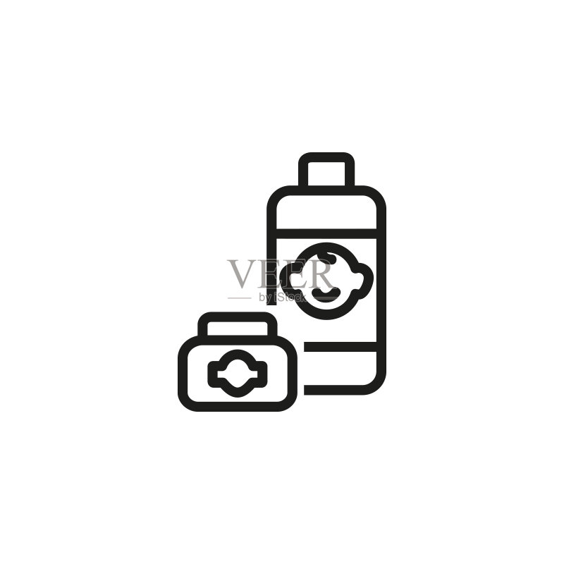 婴儿卫生用品系列图标图标素材