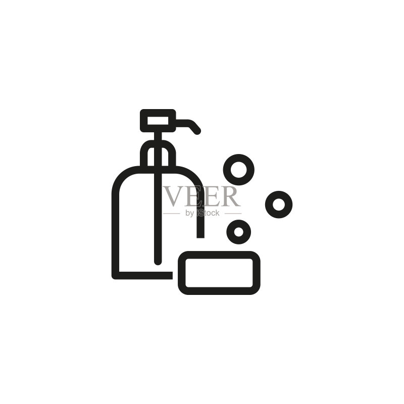 清洁皮肤线条图标图标素材