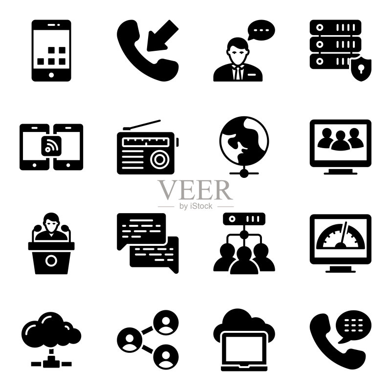 硬件网络Glyph图标包图标素材