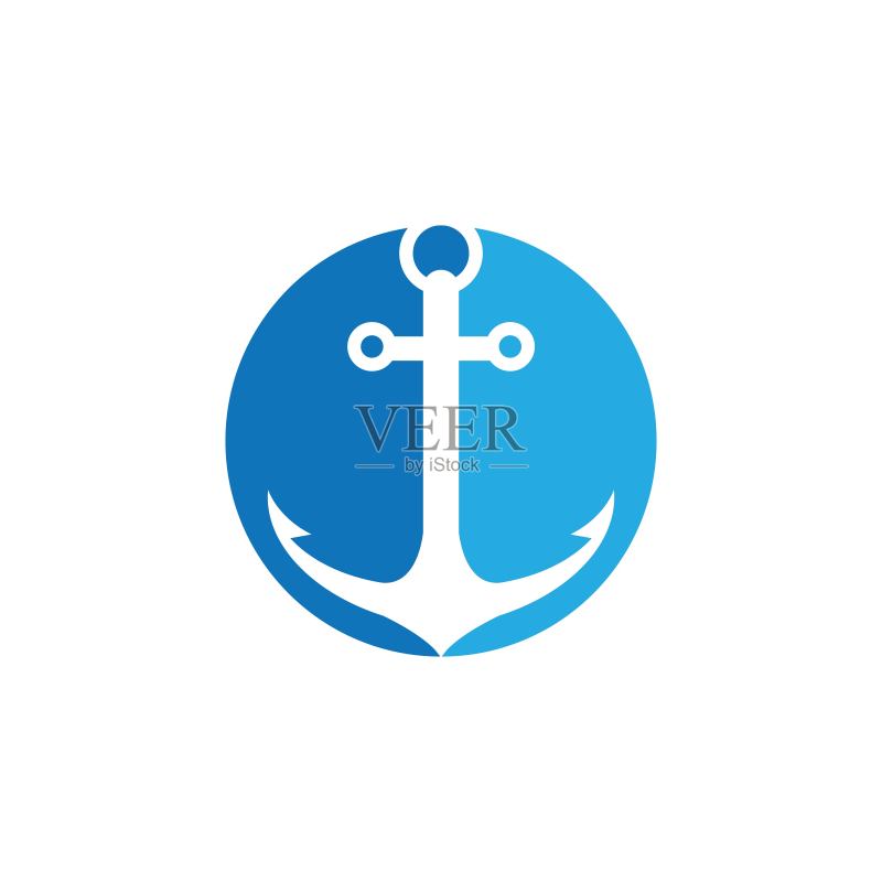 锚图标矢量模板图标素材