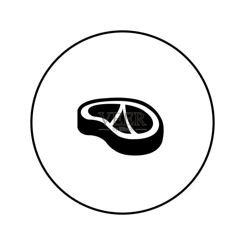 烤肉架生牛排矢量图标图标素材