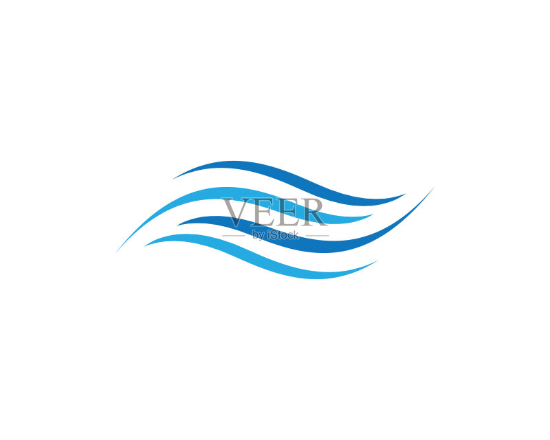 水波矢量图标图标素材