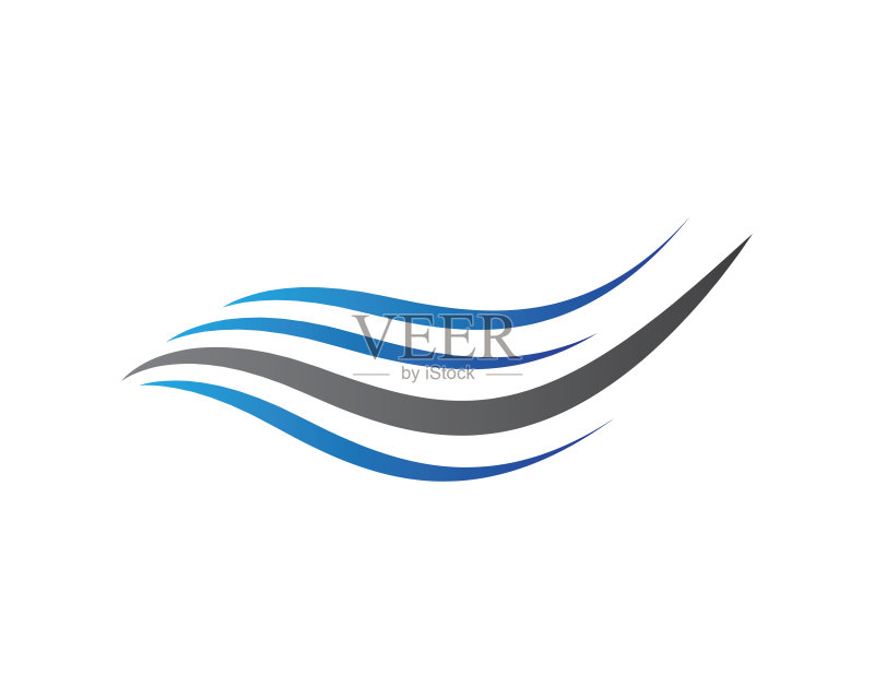 水波矢量图标图标素材