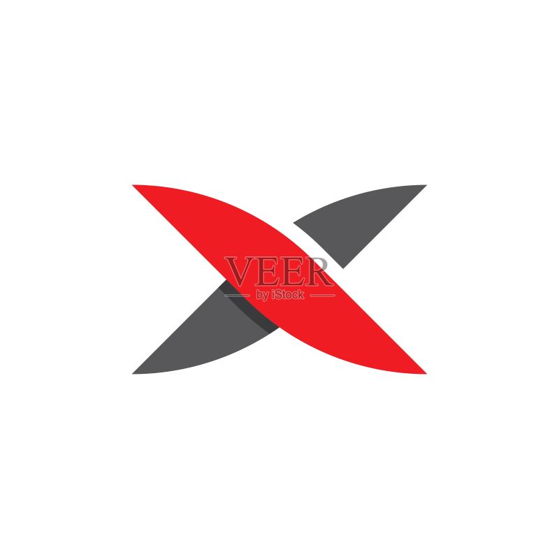 X字母模板矢量图标图标素材