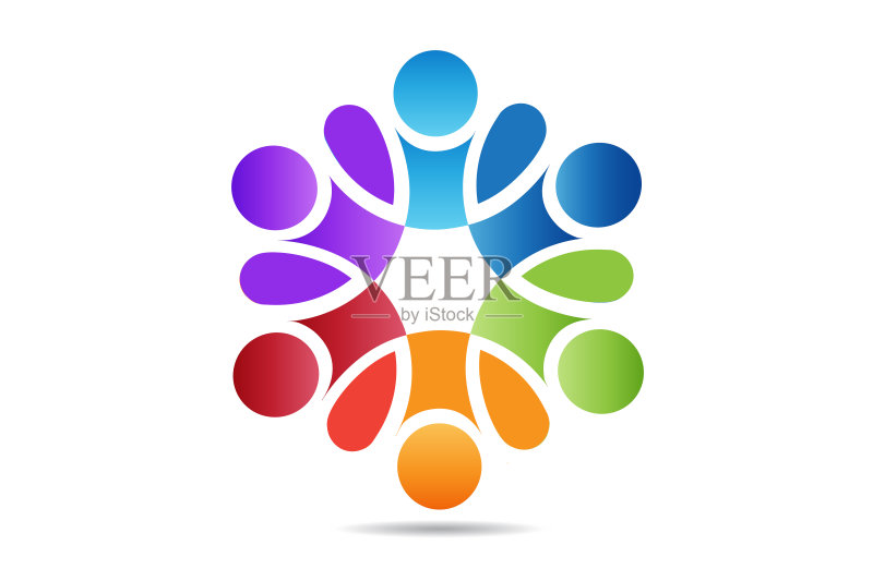 团队合作互助图标logo矢量概念图标素材