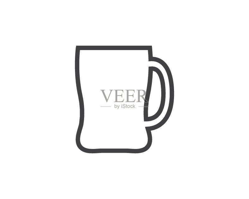 玻璃杯图标矢量图图标素材