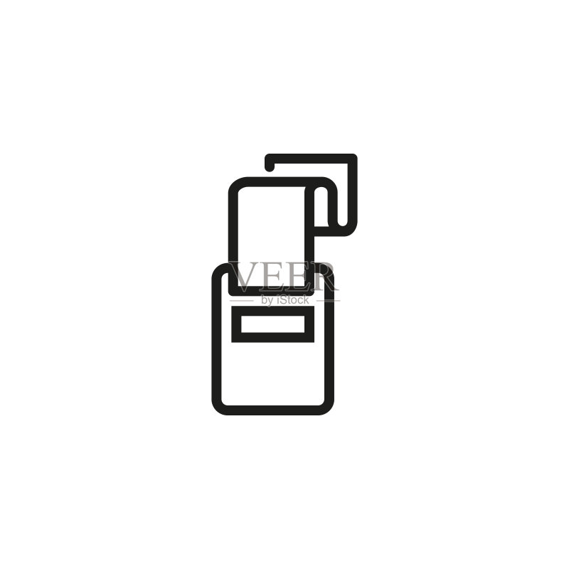 结账收据线条图标图标素材