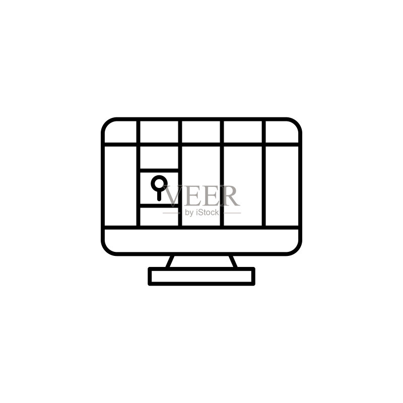 监狱电脑图标,社交成瘾元素图标素材