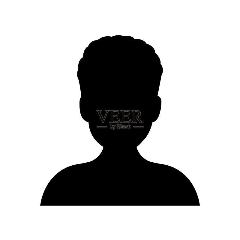 白色背景上孤立的男子头像图标logo图标素材