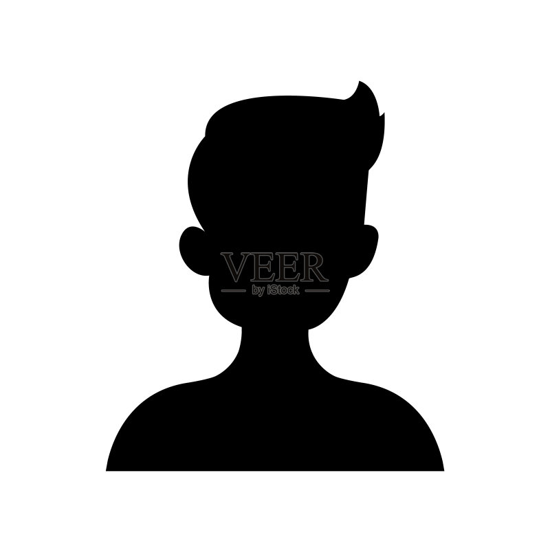 白色背景上孤立的男子头像图标logo图标素材