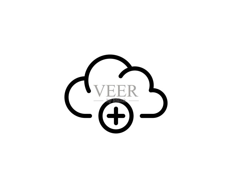 云朵线条图标图标素材