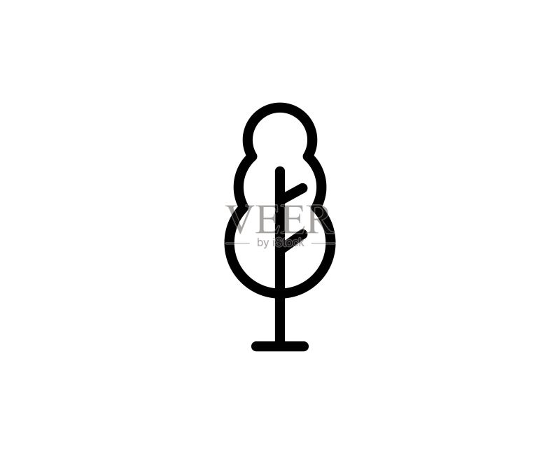 植物线条图标图标素材