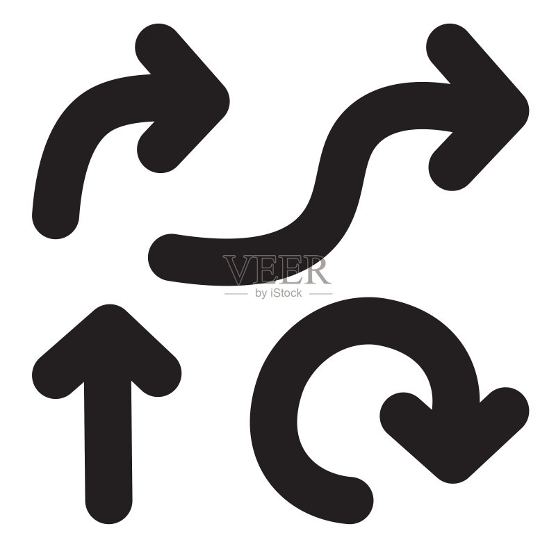 黑色箭头图标合集图标素材