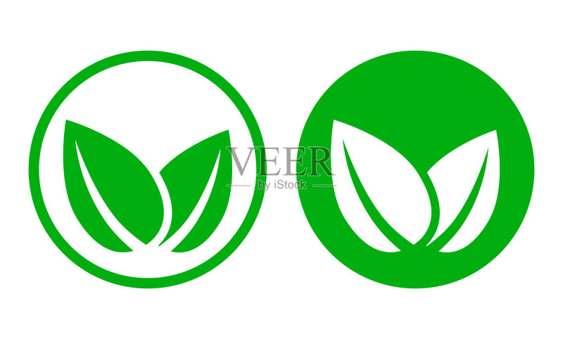 圆形树叶logo图标矢量素材图标素材