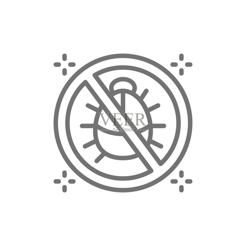 禁止尘螨标志图标素材