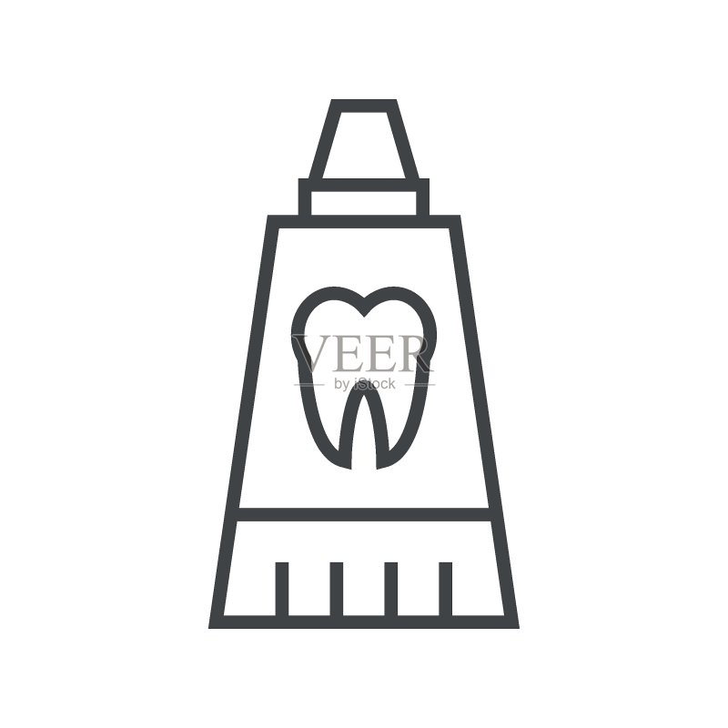 牙膏线条图标图标素材