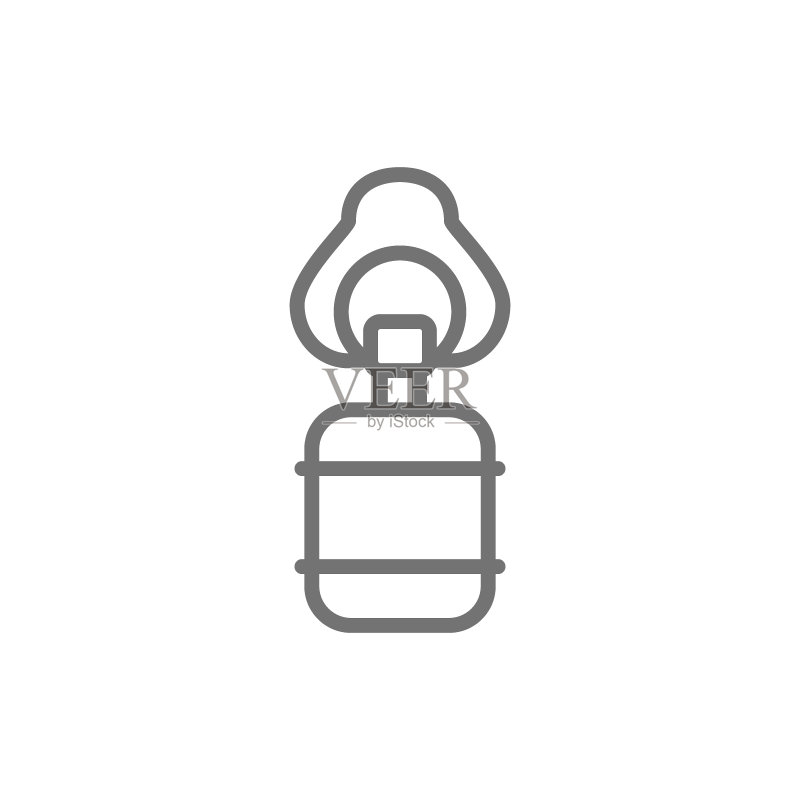 人工呼吸气囊线性图标图标素材
