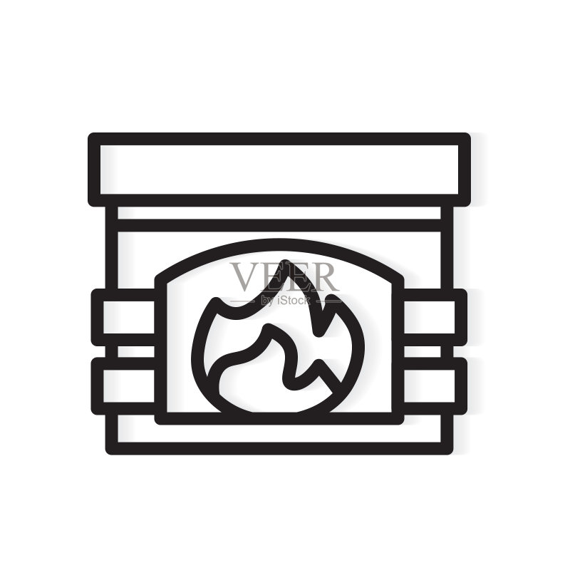 现代壁炉图标图标素材