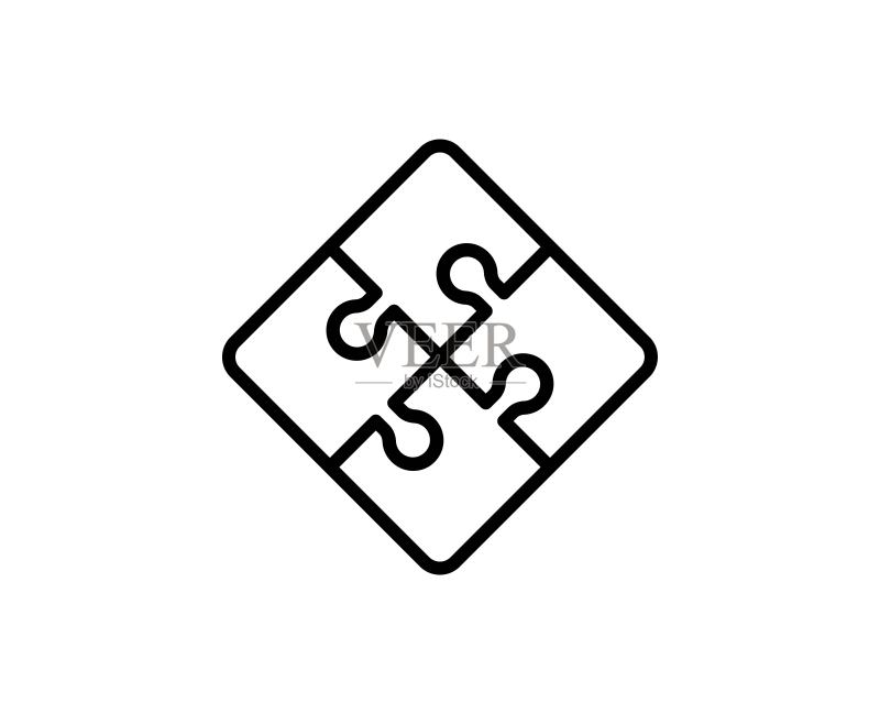 拼图线性图标图标素材