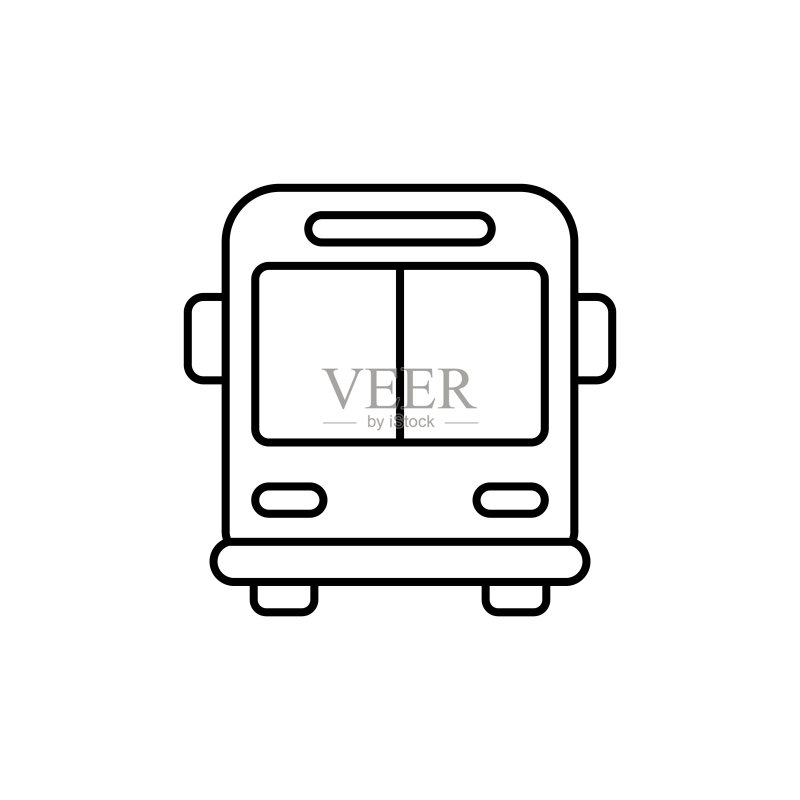 巴士轮廓图标:优质矢量标志设计图标素材