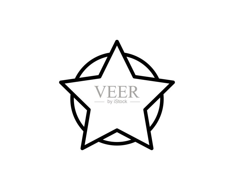 星星线条图标图标素材