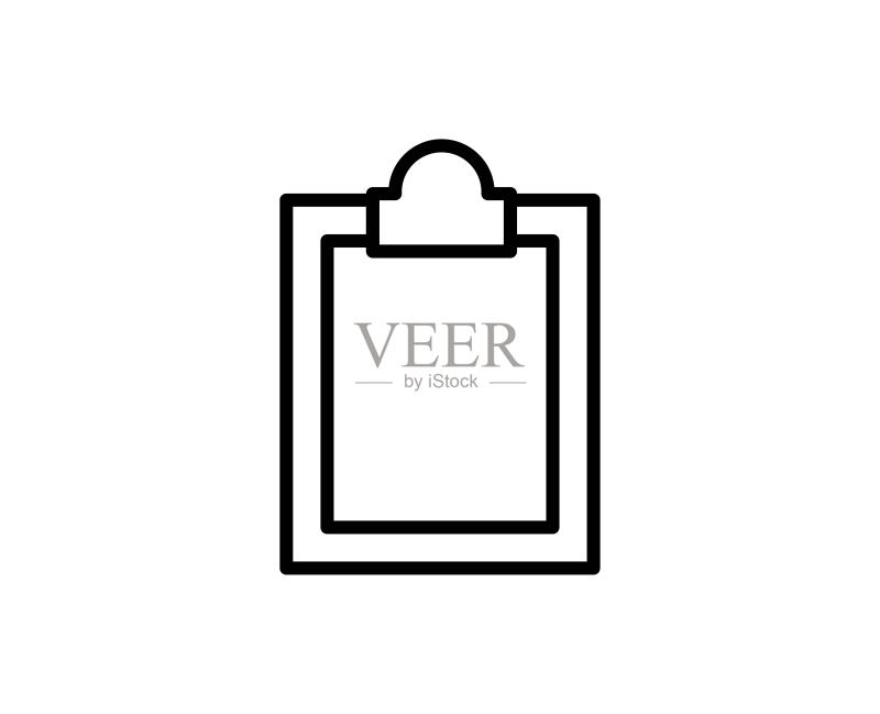 剪贴板线性图标图标素材